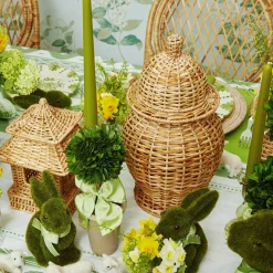 Hot Mrs. Alice Natural Rattan Decoration Set