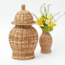 New Mrs. Alice Natural Rattan Ginger Jar