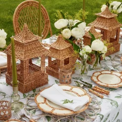 Discount Mrs. Alice Natural Rattan Pagoda Decoration Set