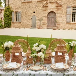 Discount Mrs. Alice Natural Rattan Pagoda Decoration Set