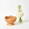 Outlet Mrs. Alice Natural Rattan Scalloped Bowl (Small)