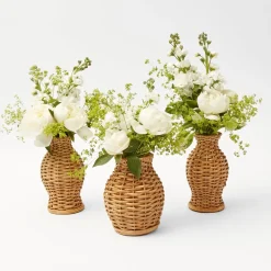 Sale Mrs. Alice Natural Rattan Vase (Set Of 3)