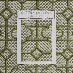 Discount Mrs. Alice Olive Green Bamboo Trellis Fabric