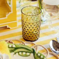 New Mrs. Alice Olive Green Hobnail Jug & Glasses (Set Of 6)