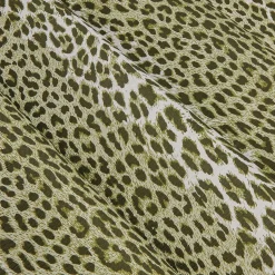 Mrs. Alice Olive Green Leopard Fabric