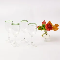 Mrs. Alice Olive Rim Swirl Glassware Set