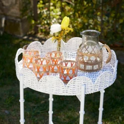 Sale Mrs. Alice Orange Raffia Water Glasses (Set Of 6)