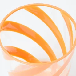 Clearance Mrs. Alice Orange Swirl Outdoor Glasses (Set Of 6)