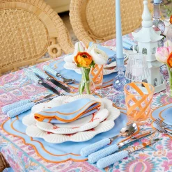 Clearance Mrs. Alice Orange Swirl Outdoor Glasses (Set Of 6)