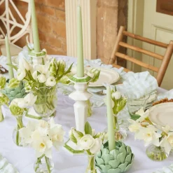 Online Mrs. Alice Pale Green Artichoke Candle Holder (Pair)