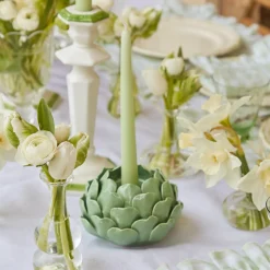 Online Mrs. Alice Pale Green Artichoke Candle Holder (Pair)