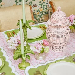 Online Mrs. Alice Palm Leaf Candle Holder (Small)