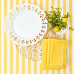 Online Mrs. Alice Passalacqua Yellow Stripe Tablecloth