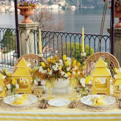 Online Mrs. Alice Passalacqua Yellow Stripe Tablecloth