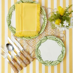 Online Mrs. Alice Passalacqua Yellow Stripe Tablecloth