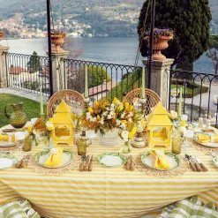 Online Mrs. Alice Passalacqua Yellow Stripe Tablecloth