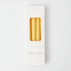 Mrs. Alice Pastel Yellow Candles (Set Of 8)