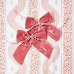 Hot Mrs. Alice Personalised Dusty Pink Napkin Bow