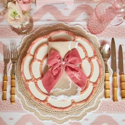 Hot Mrs. Alice Personalised Dusty Pink Napkin Bow