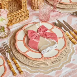 Hot Mrs. Alice Personalised Dusty Pink Napkin Bow