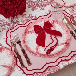 Outlet Mrs. Alice Personalised Red Velvet Napkin Bow