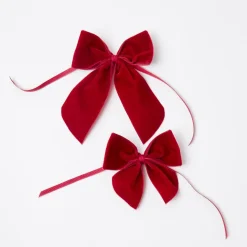 Outlet Mrs. Alice Personalised Red Velvet Napkin Bow