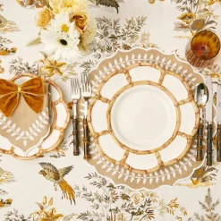 Online Mrs. Alice Petal Bamboo Ceramic Dinner Plate (Set Of 4)