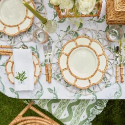 Online Mrs. Alice Petal Bamboo Ceramic Dinner Plate (Set Of 4)