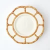 Hot Mrs. Alice Petal Bamboo Ceramic Dinner Plate