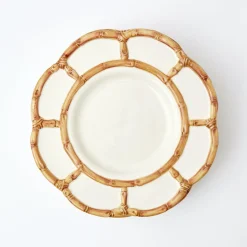 Hot Mrs. Alice Petal Bamboo Ceramic Dinner Plate
