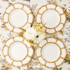 Sale Mrs. Alice Petal Bamboo Ceramic Dinner & Starter Plates (Set Of 8)