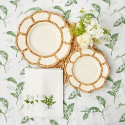 Sale Mrs. Alice Petal Bamboo Ceramic Dinner & Starter Plates (Set Of 8)