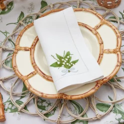 Sale Mrs. Alice Petal Bamboo Ceramic Dinner Plate