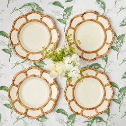 Sale Mrs. Alice Petal Bamboo Ceramic Dinner Plate