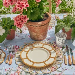 Sale Mrs. Alice Petal Bamboo Ceramic Dinner Plate