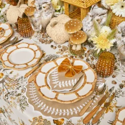 Online Mrs. Alice Petal Bamboo Ceramic Starter Plate