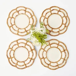 Online Mrs. Alice Petal Bamboo Ceramic Starter Plate