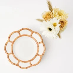 Online Mrs. Alice Petal Bamboo Ceramic Starter Plate