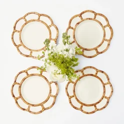 Online Mrs. Alice Petal Bamboo Starter Plate (Set Of 4)