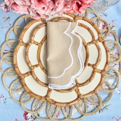 Clearance Mrs. Alice Petal Bamboo Starter Plate (Set Of 4)