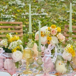 Discount Mrs. Alice Pink & Green Camille Candle Set (Green Candles)