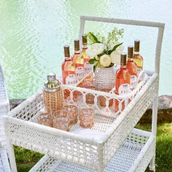 New Mrs. Alice Pink & Green Pagoda Cocktail Napkins (Set Of 4)