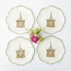 Best Mrs. Alice Pink & Green Pagoda Dinner Plate (Set Of 4)