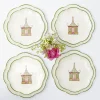 Discount Mrs. Alice Pink & Green Pagoda Dinner & Starter Plates (Set Of 8)
