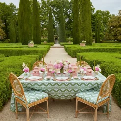 New Mrs. Alice Pink & Green Pagoda Dinner Plate (Set Of 4)
