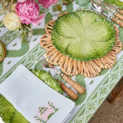 Clearance Mrs. Alice Pink & Green Pagoda Napkins (Set Of 4)