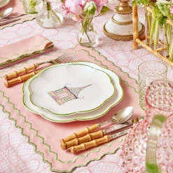 Discount Mrs. Alice Pink & Green Pagoda Starter Plate (Set Of 4)