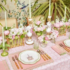 Mrs. Alice Pink & Green Pagoda Starter Plate