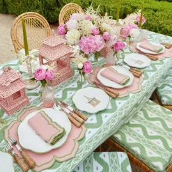 Mrs. Alice Pink & Green Pagoda Starter Plate