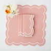 Best Mrs. Alice Pink Applique Napkins (Set Of 4)